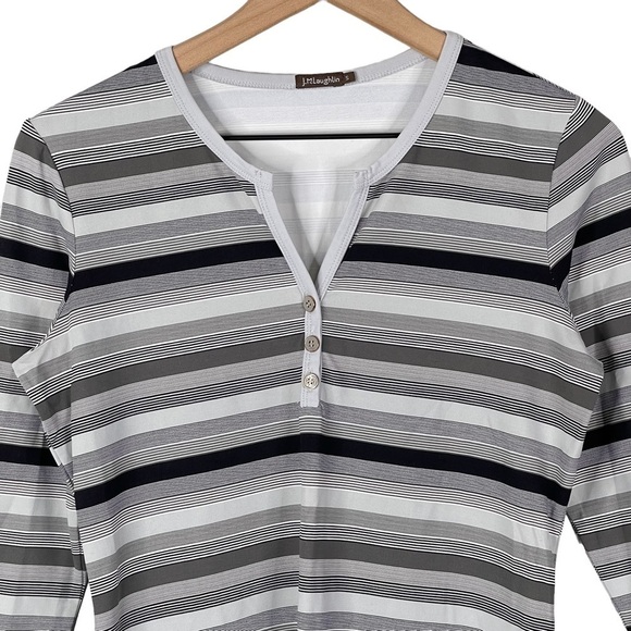 J McLaughlin Dress Womens Small Catalina Cloth Stripe Print Casual Coastal Beach - Picture 2 of 12